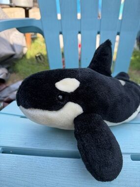 Sea World Plush Orca Whale Stuffed Animal - Black & White